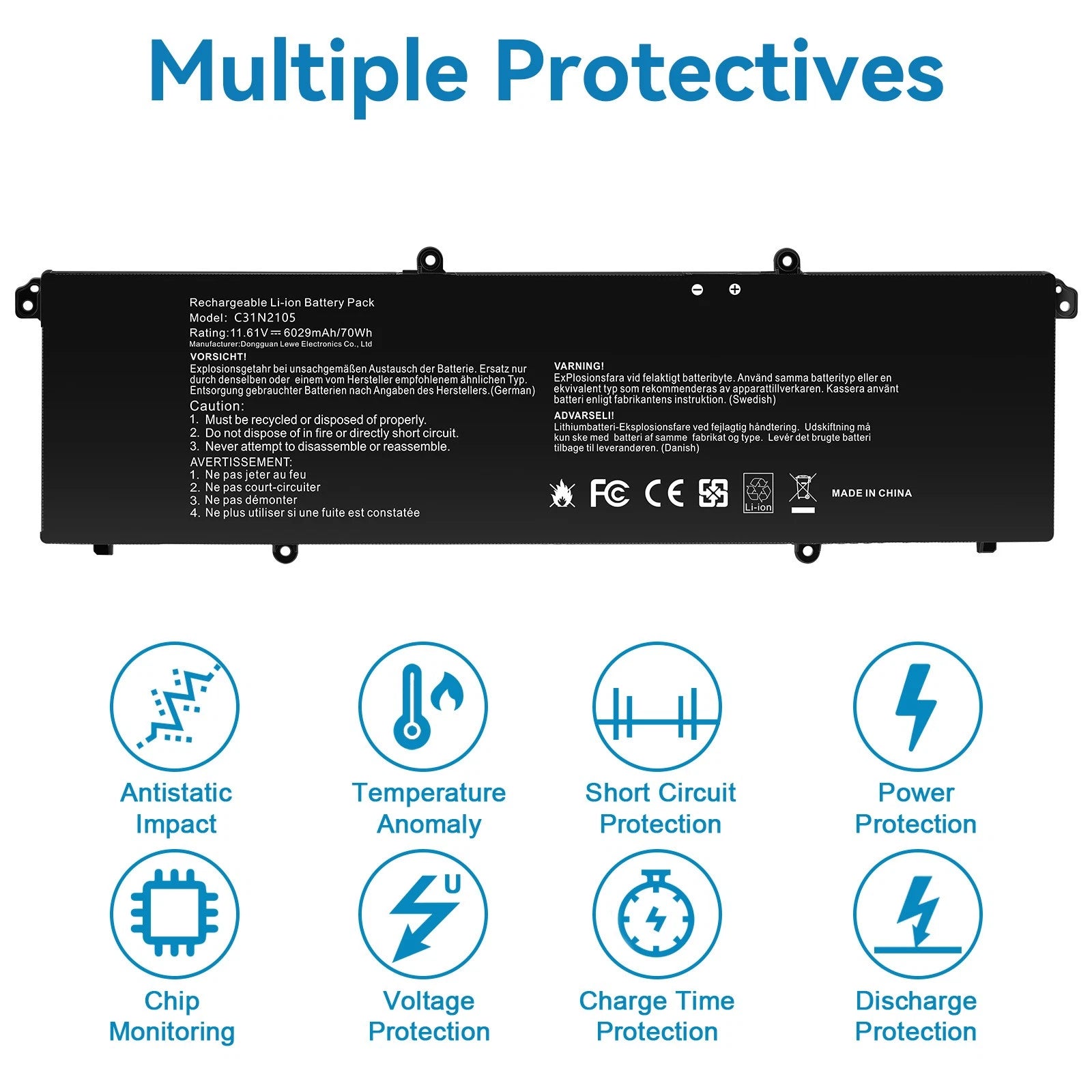 New C31N2105 Battery For Asus VivoBook 15X OLED X1503ZA S 15 K3502ZA 15X M1503QA