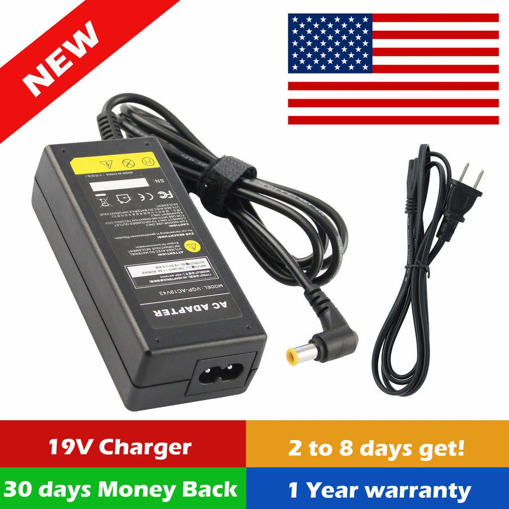 For 19" 20" LG 19V LED LCD Monitor Widescreen HDTV Power Cord Charger Adapter