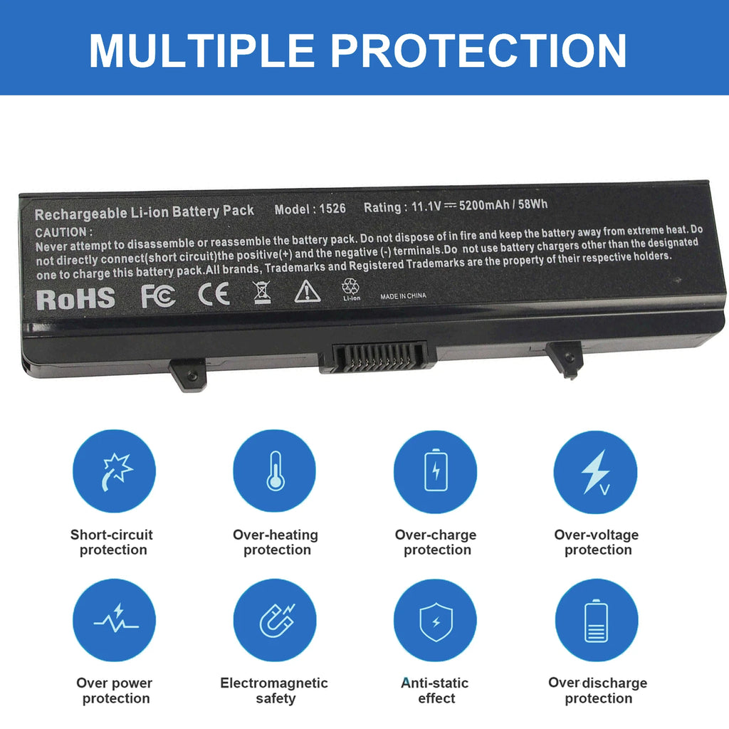 6 Cell X284G Battery For Dell Inspiron 1525 1526 1440 1545 1546 1750 GW240 RN873