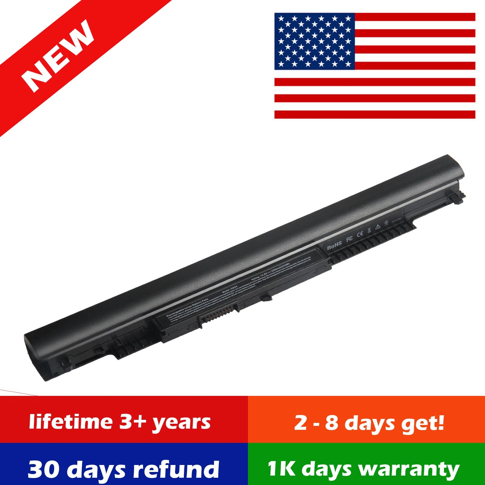 For HP Battery 807956-001 807612-421 807611-421 HS03 HSTNN-DB7I TPN-C125 C126