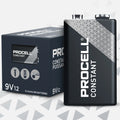 12pc Duracell PROCELL Constant Power PC1604 9V Everyday Alkaline Batteries