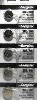 ENERGIZER 386/301 SR43SW SR43W (5 Piece) BATTERY NEW SEALED Authorize Seller