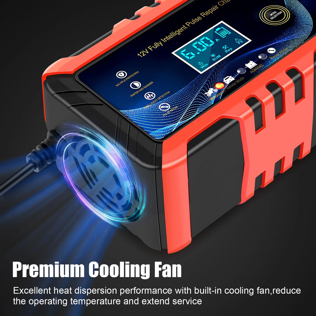 12V 24V Fully-Automatic Smart Car Battery Charger Maintainer Trickle Charger 8A