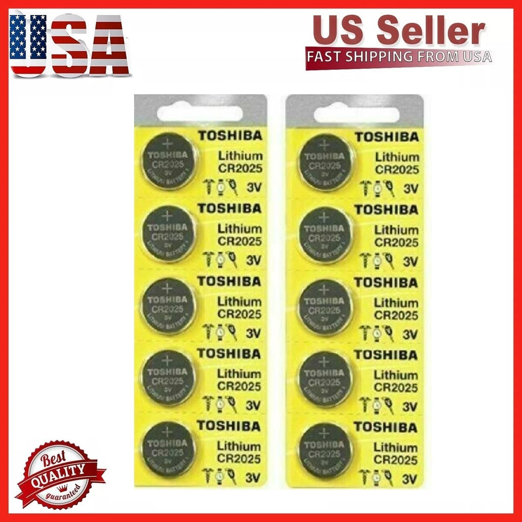 10 New Original Toshiba CR2025 CR 2025 3V LITHIUM BATTERY BR2025 DL2025 Watch