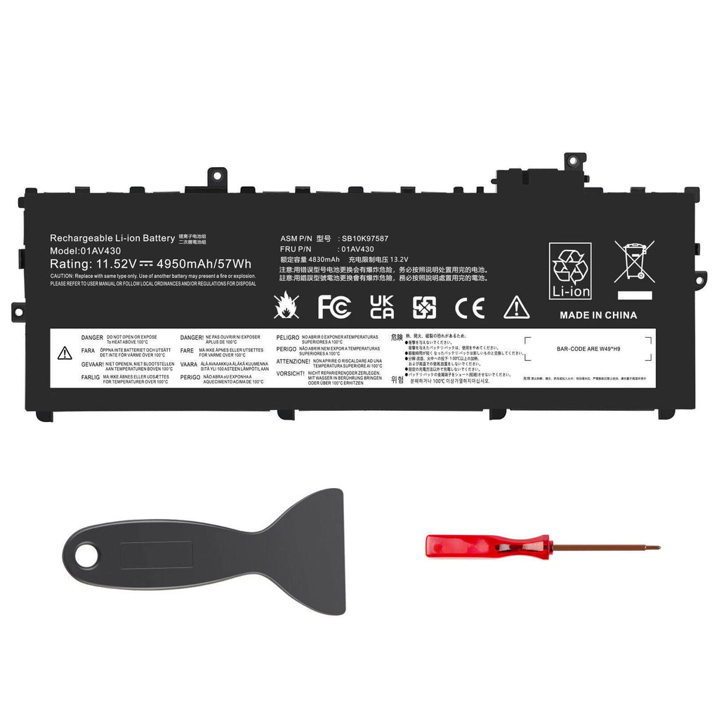 New 01AV430 01AV494 Battery for Lenovo ThinkPad X1 Carbon 5th 6th Gen SB10K97586