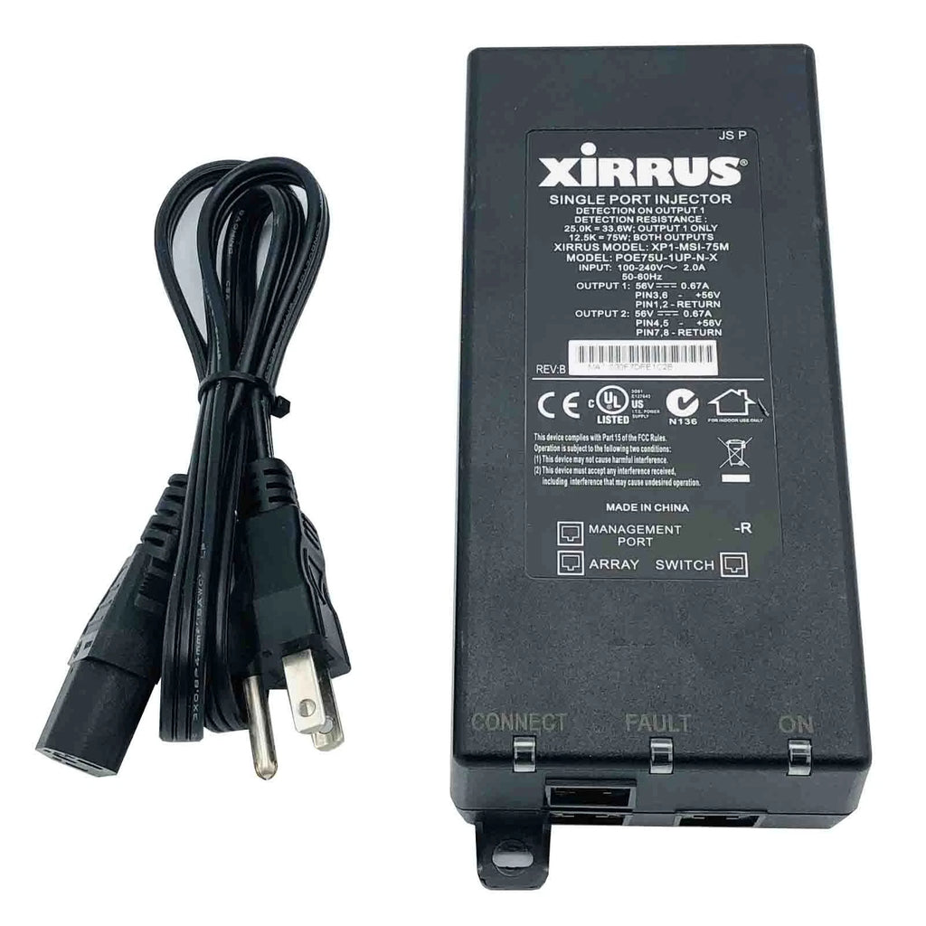 New Original Xirrus XP1-MSI-75M POE75U-1UP-N-X Single Port Injector 3 Output PoE