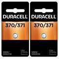 2 370/371 Duracell Silver Oxide Batteries (AG6, D370, D371, G64, SR69, SR920W)