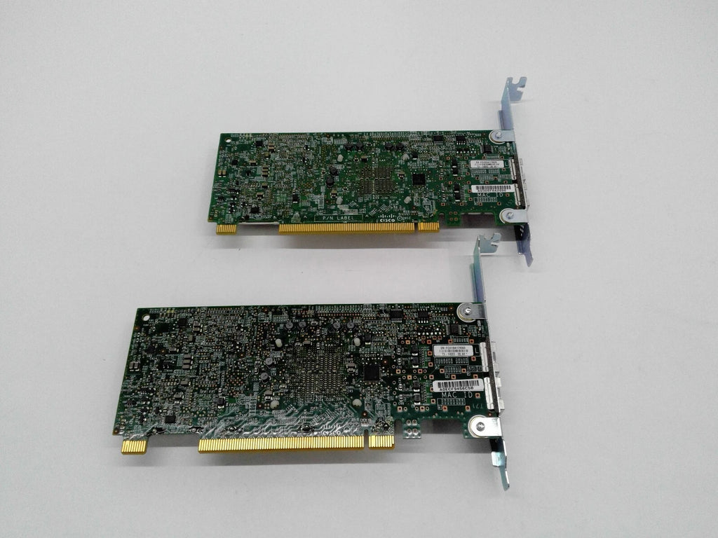 Lots of 2 Cisco UCSC-PCIE-CSC-02 Dual Port 10GB Fiber Network Card High Profile