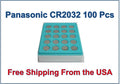100 Pcs Fresh Panasonic Lithium ECR2032 CR2032 CR 2032 3V Battery