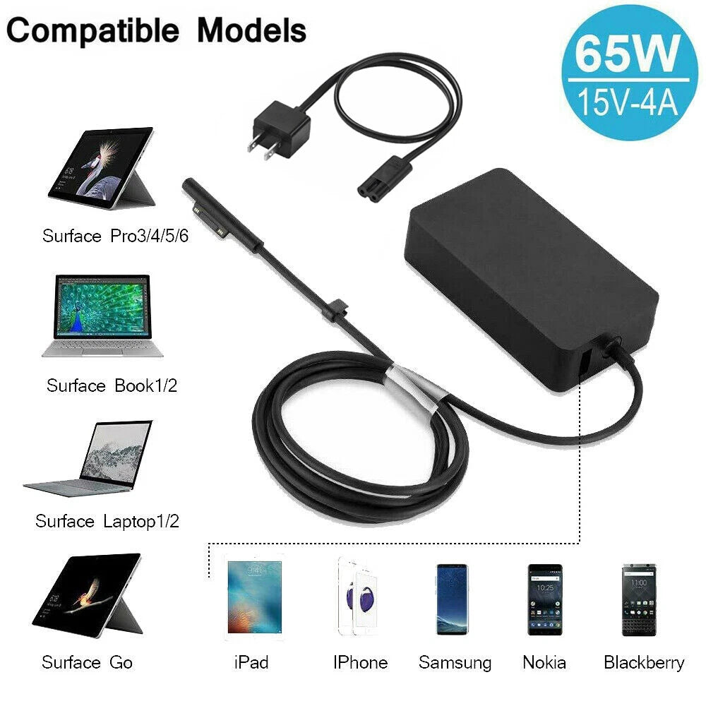 For Microsoft Surface Pro 4 3 5 6 7 8 9 Power Adapter Charger Surface Pro 1/2/RT