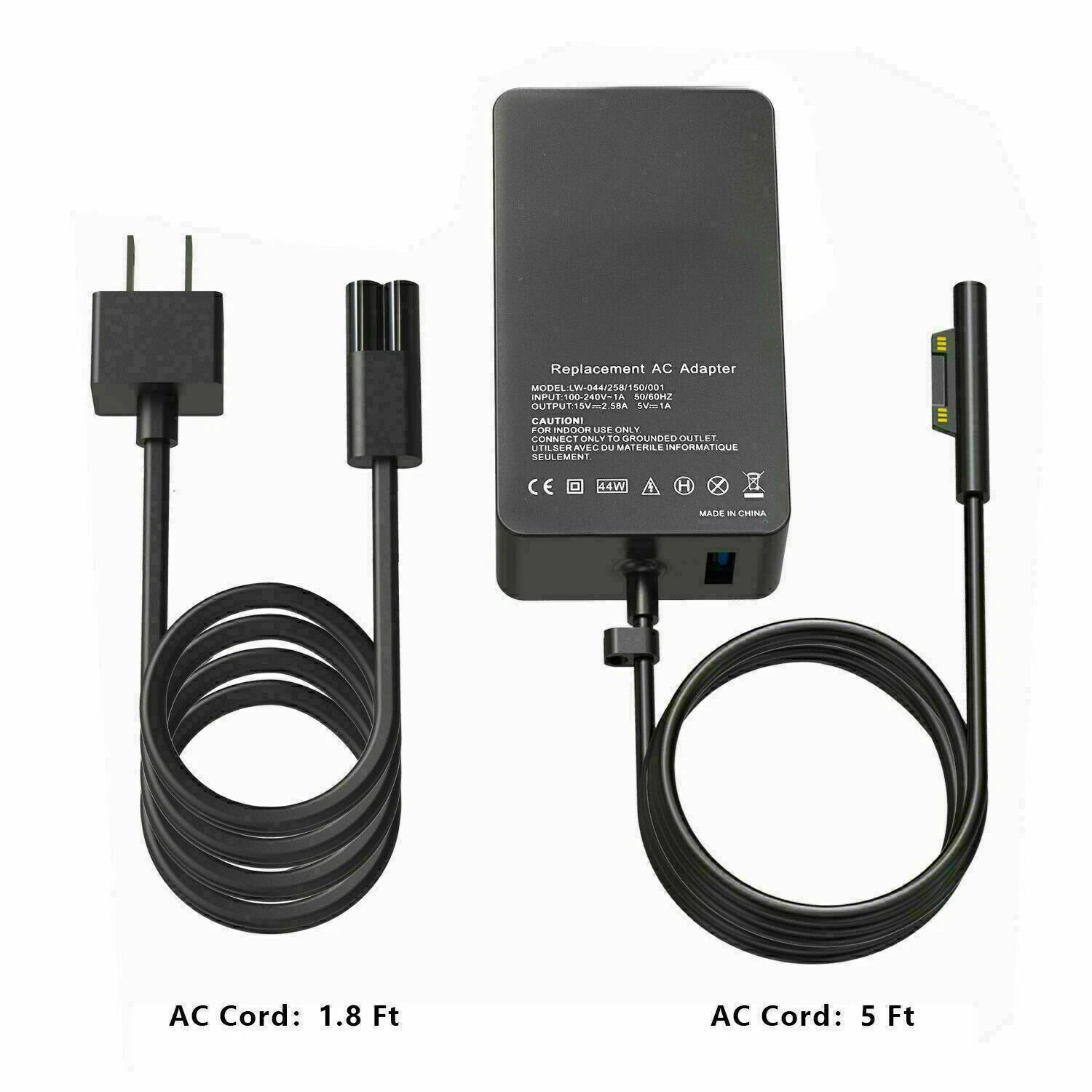 For Microsoft Surface Pro 3/4/5/6/7 Laptop Power Supply Charger Adapter 44W