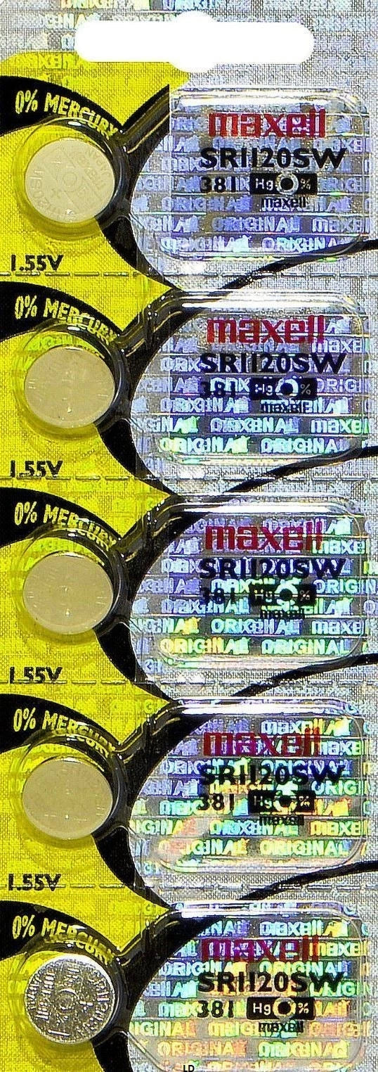 381 MAXELL WATCH BATTERIES (2 piece) SR1120SW SR1120 V381 New Authorized Seller