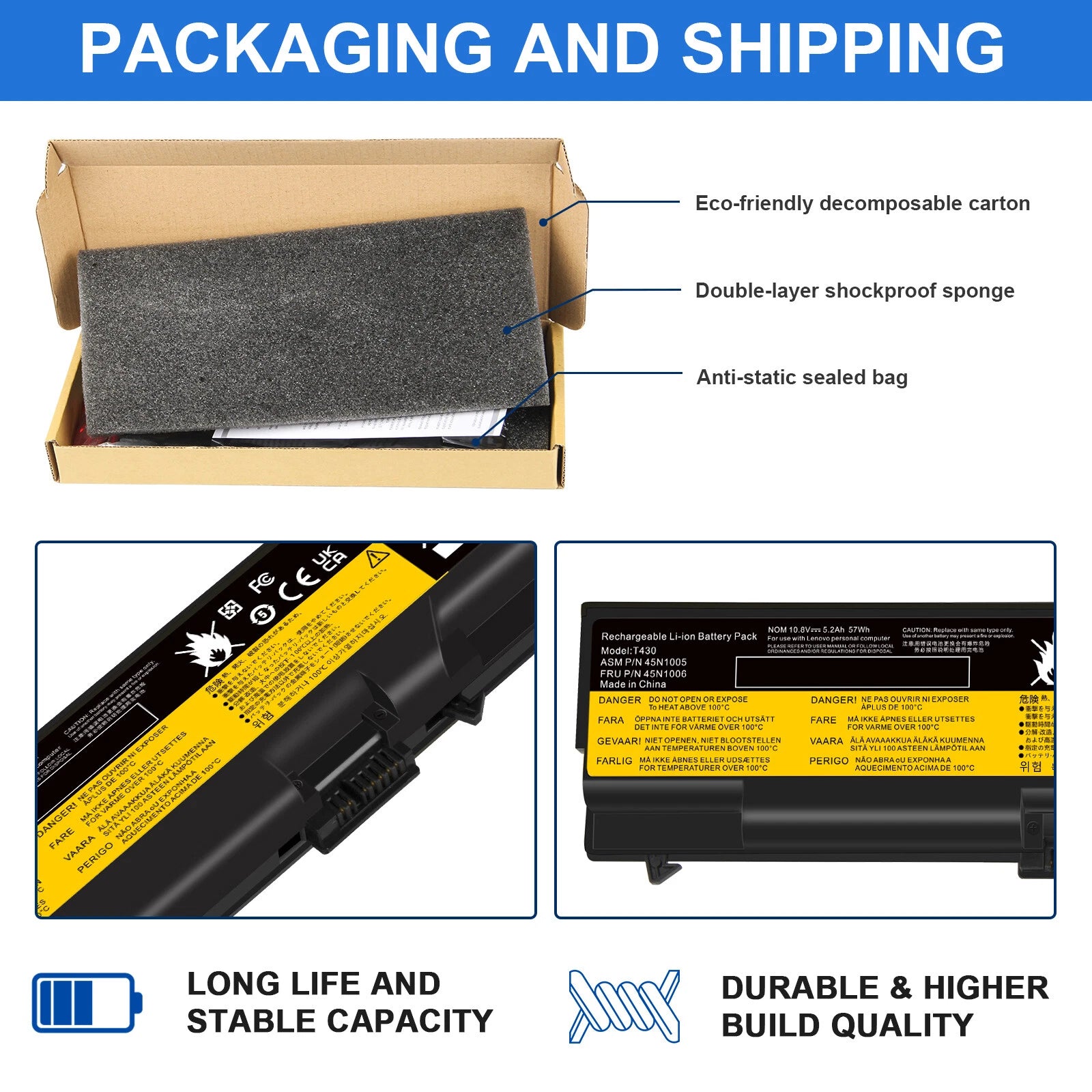 LOT 10x Battery 45N1001 For Lenovo ThinkPad T430 T530 L430 L530 W530 0A36303 70+