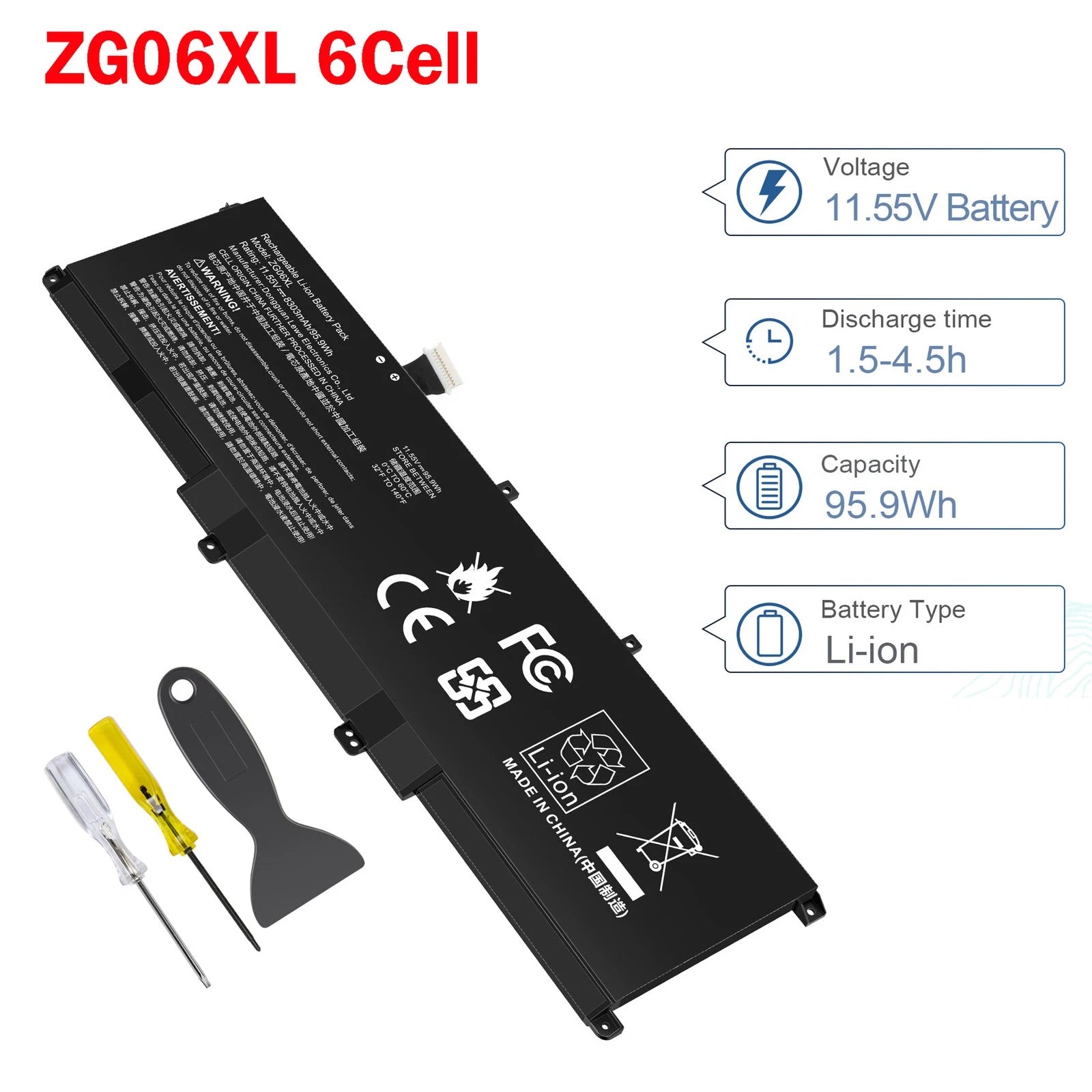 ?Replace ZG06XL Battery For HP EliteBook 1050 G1 ZBook Studio X360 G5 HSTNN-IB8H