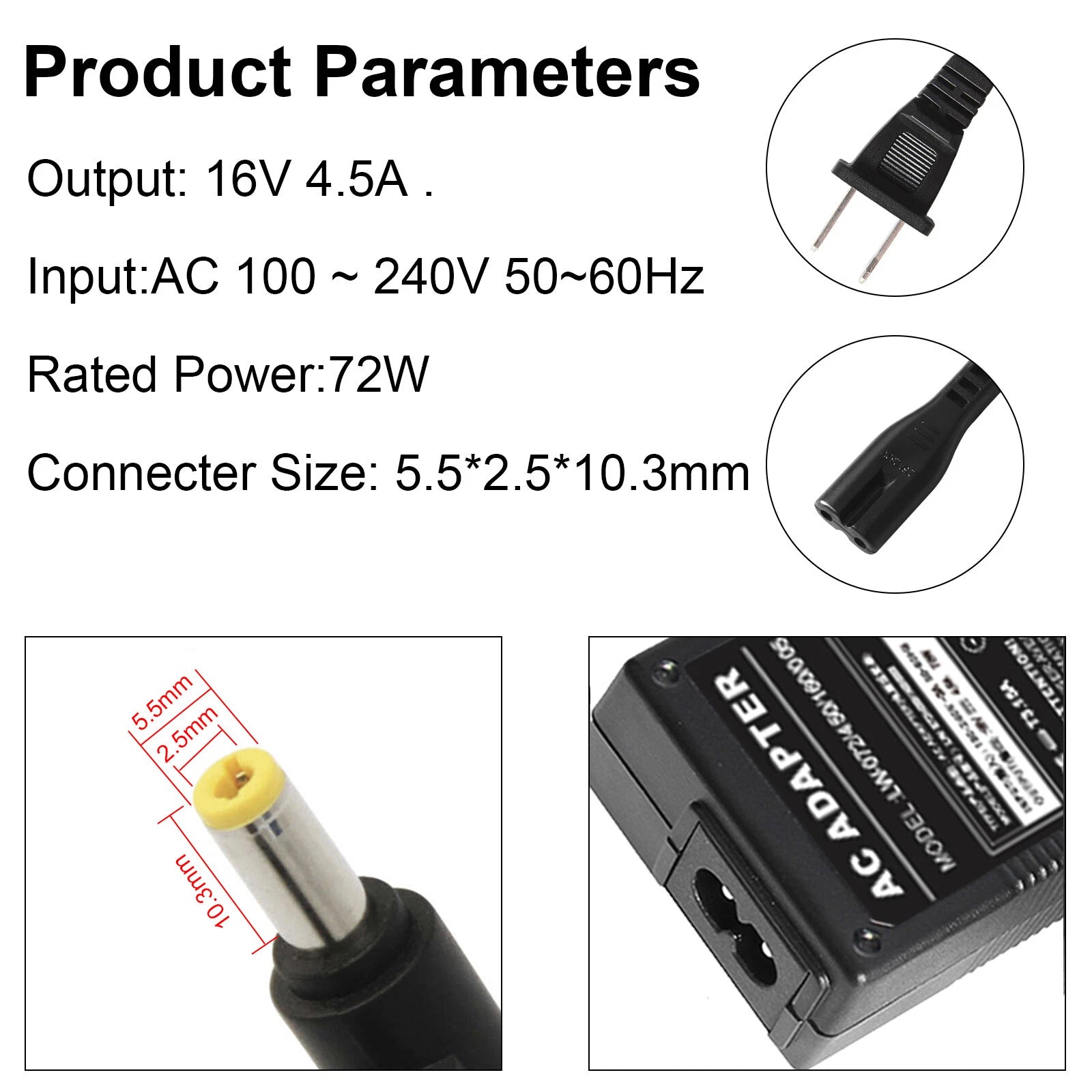 AC Power Adapter Charger for Panasonic ToughBook CF-C2 CF-H2 CF-SX2 Supply Cord