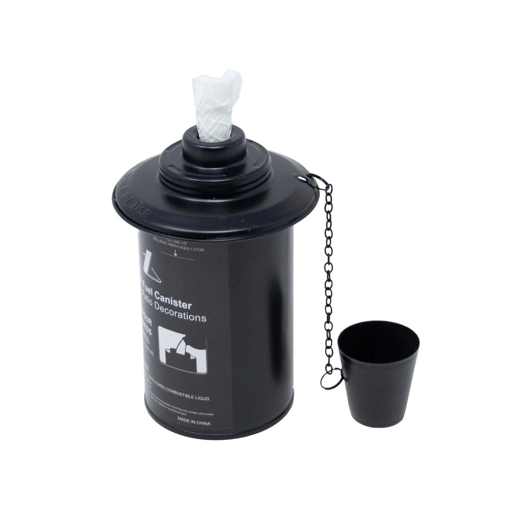 Set of 4 Outdoor Patio Torch Fuel Canister Tabletop Lanterns Clean-Burning 12 oz