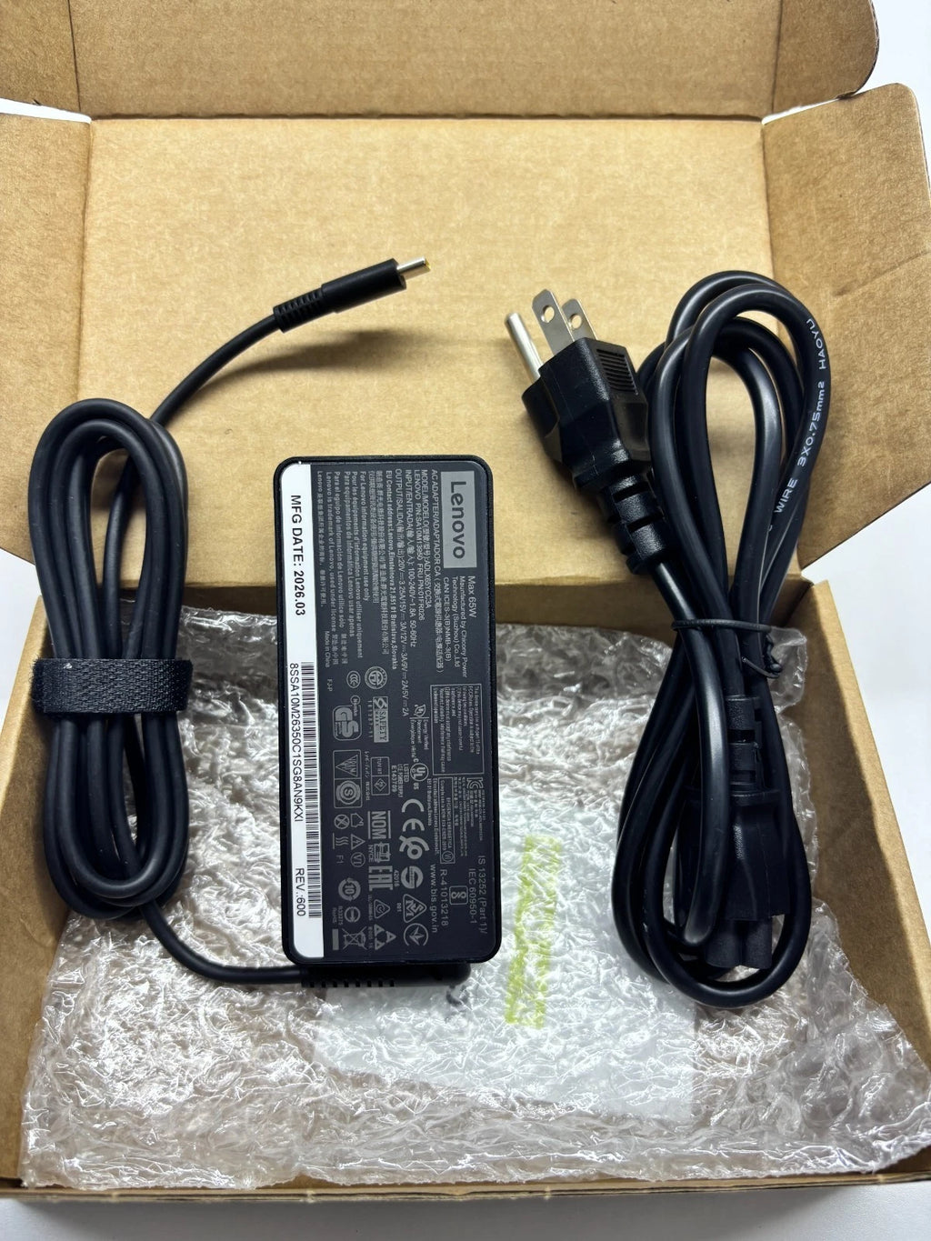 Genuine Lenovo 65W USB-C Adapter Charger ThinkPad X1 Carbon Yoga ADLX65YLC3A NEW