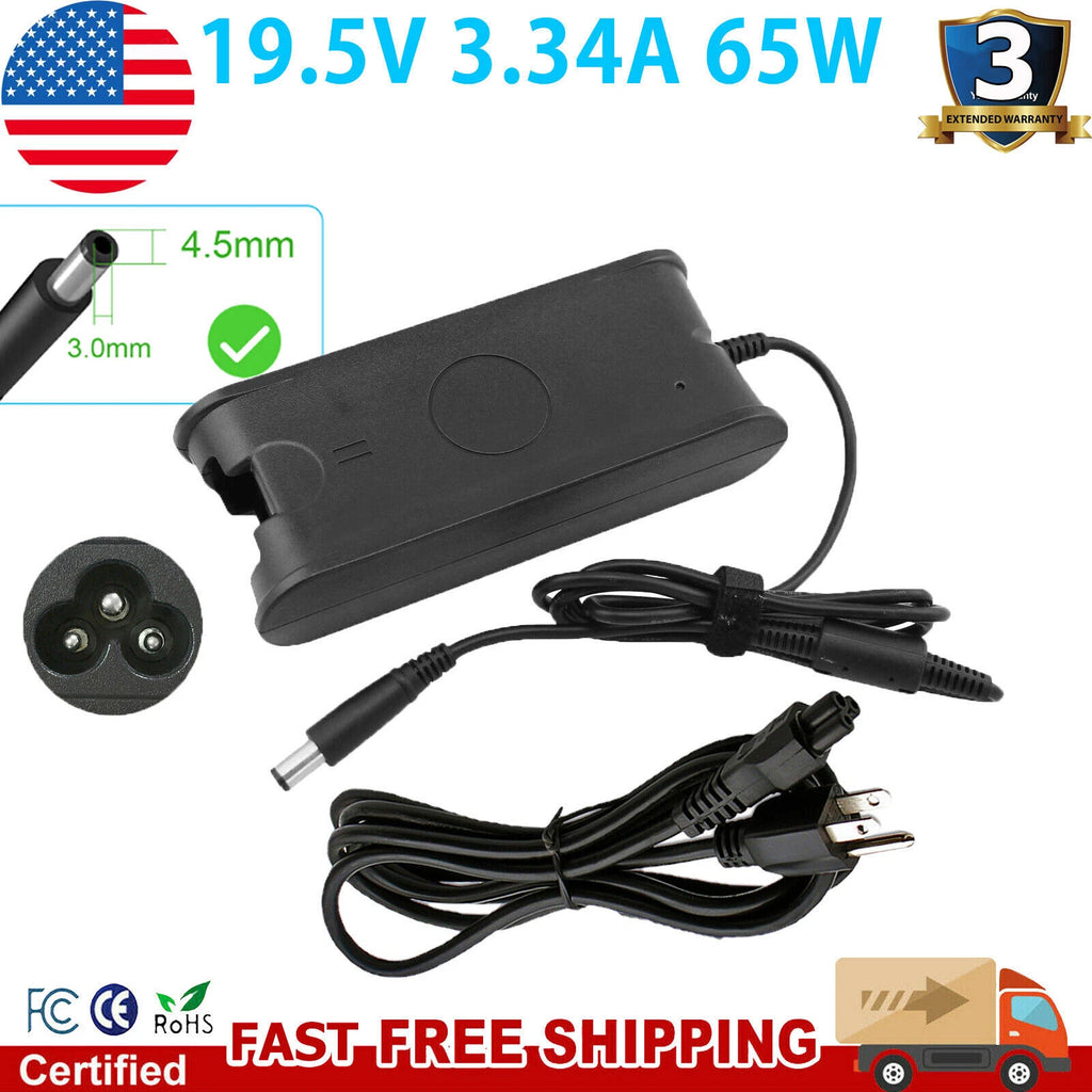 For Dell Inspiron 15 5570 P75F001 Laptop 65W Charger AC Adapter Power Supply