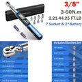 ??3/8" Digital Torque Wrench 3-60NM 2.21-44.28 FT.LB+7Sockets &2*Battery 2026NEW