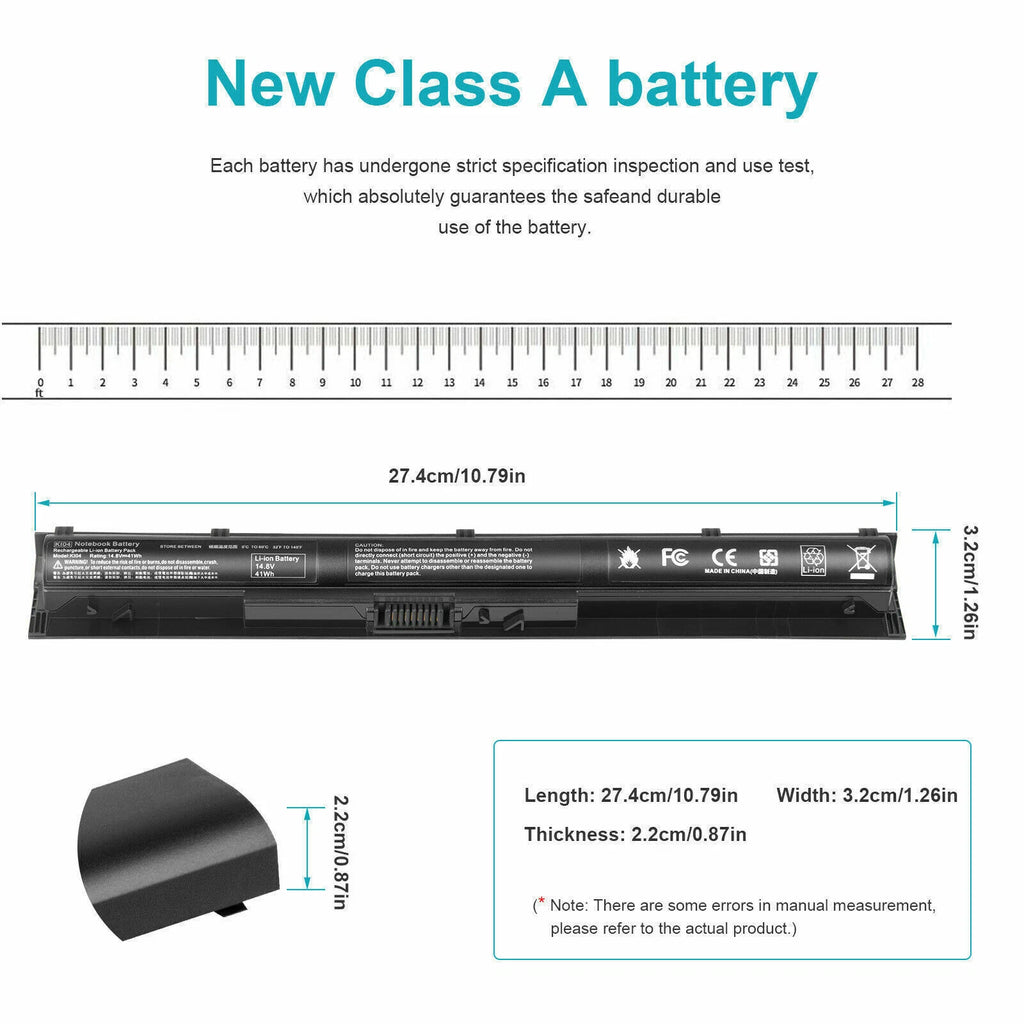 KI04 K104 Battery for HP Pavilion 14 15 17 800009-421 HSTNN-LB6S 800049-001