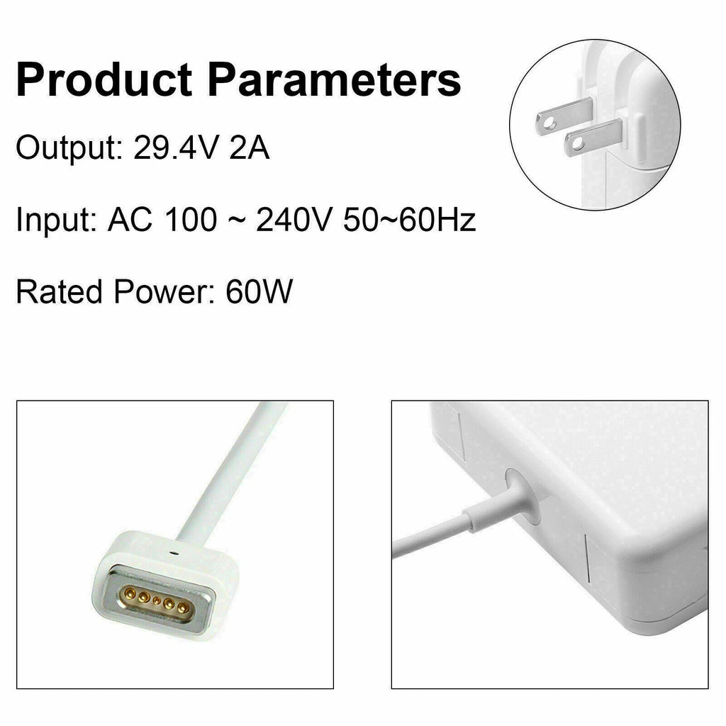 60W AC Adapter Charger For Apple Mac Book Pro & MacBook Air A1185 A1278 A1344