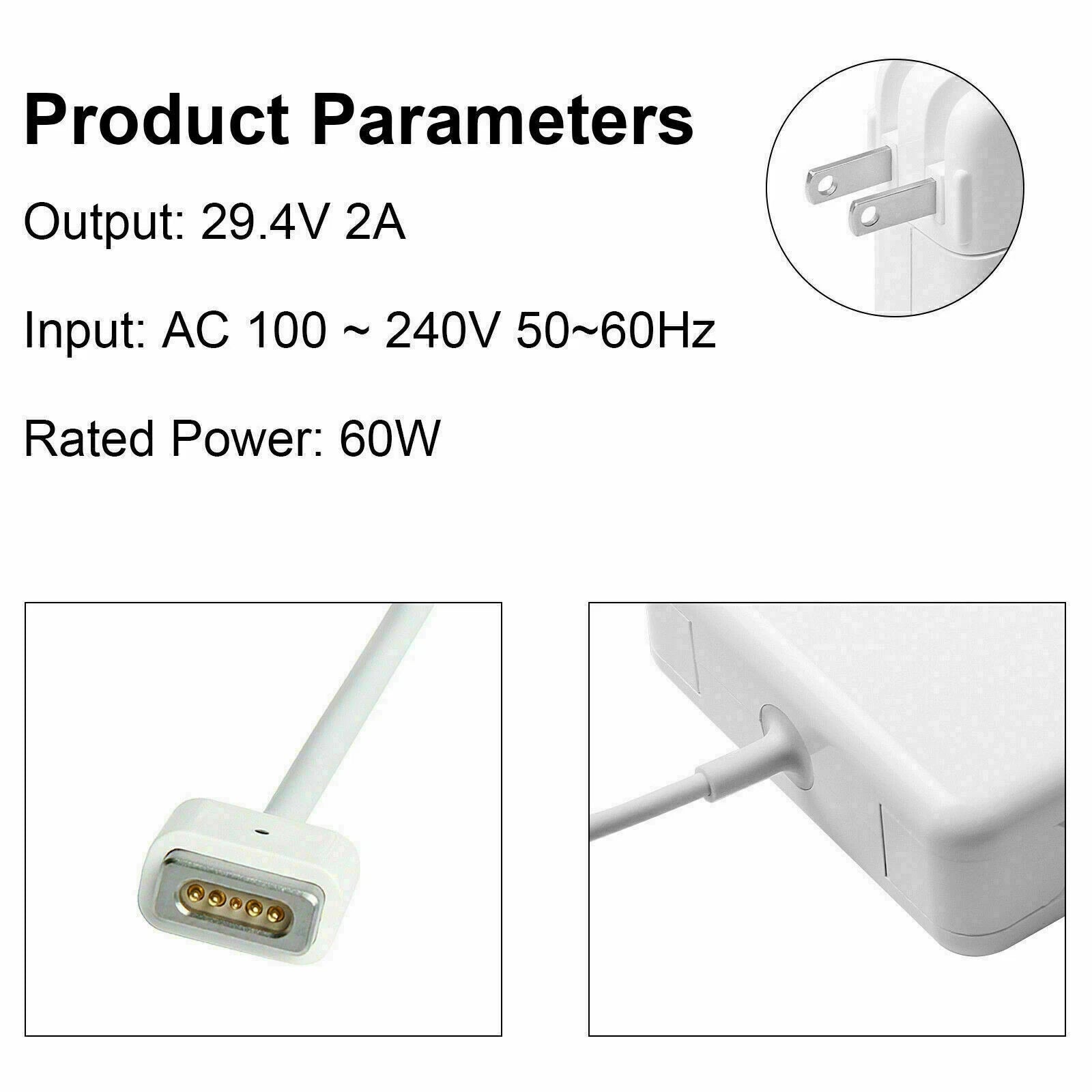 60W AC Adapter Charger For Apple Mac Book Pro & MacBook Air A1185 A1278 A1344