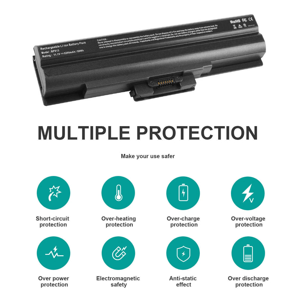 VGP-BPS13A Battery for Sony VGP-BPS13B VGP-BPS13/B VGP-BPS13/Q VGP-BPS21A Laptop