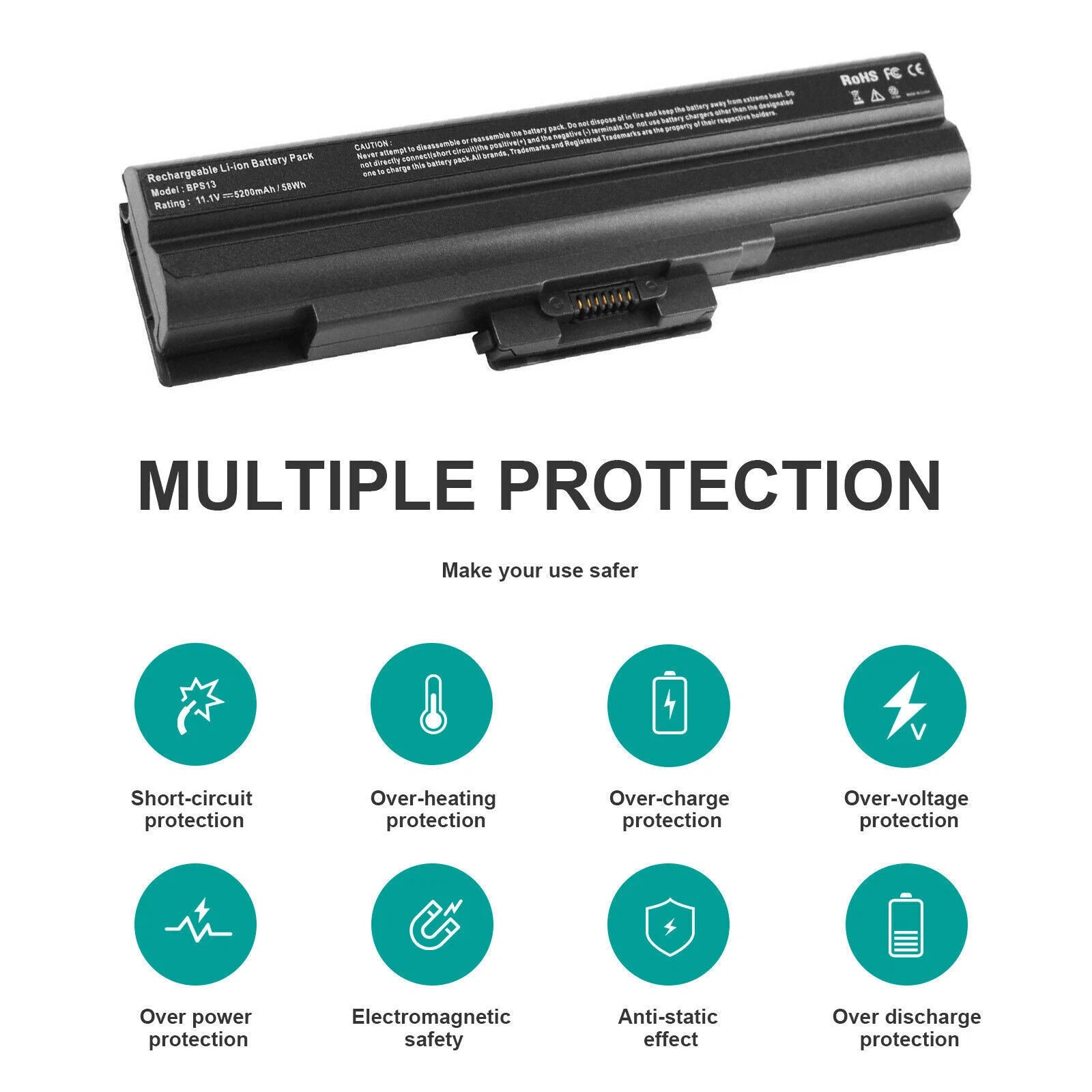 VGP-BPS13A Battery for Sony VGP-BPS13B VGP-BPS13/B VGP-BPS13/Q VGP-BPS21A Laptop