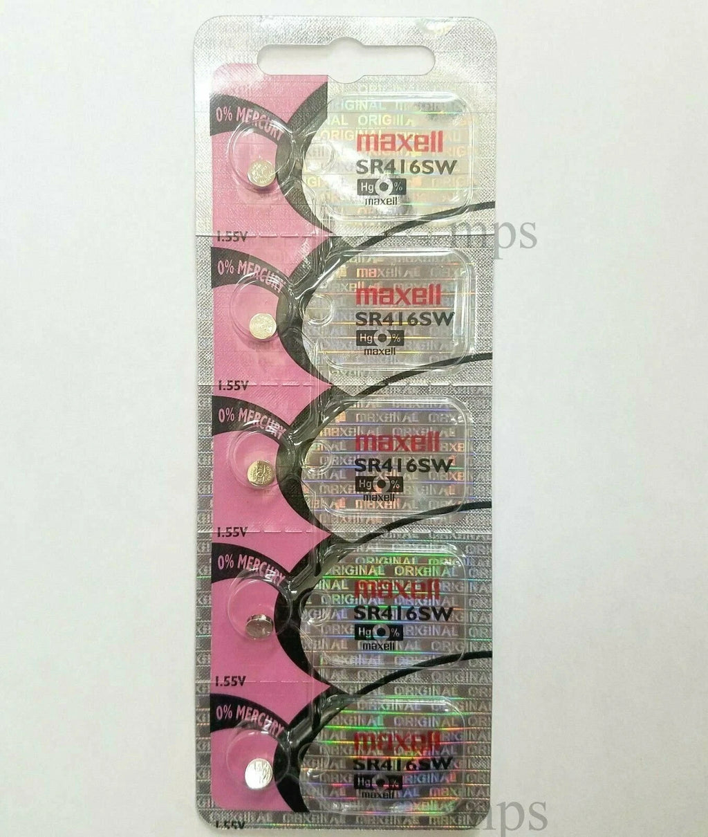Maxell 337 Silver Oxide Watch Batteries SR416SW 5 PACK