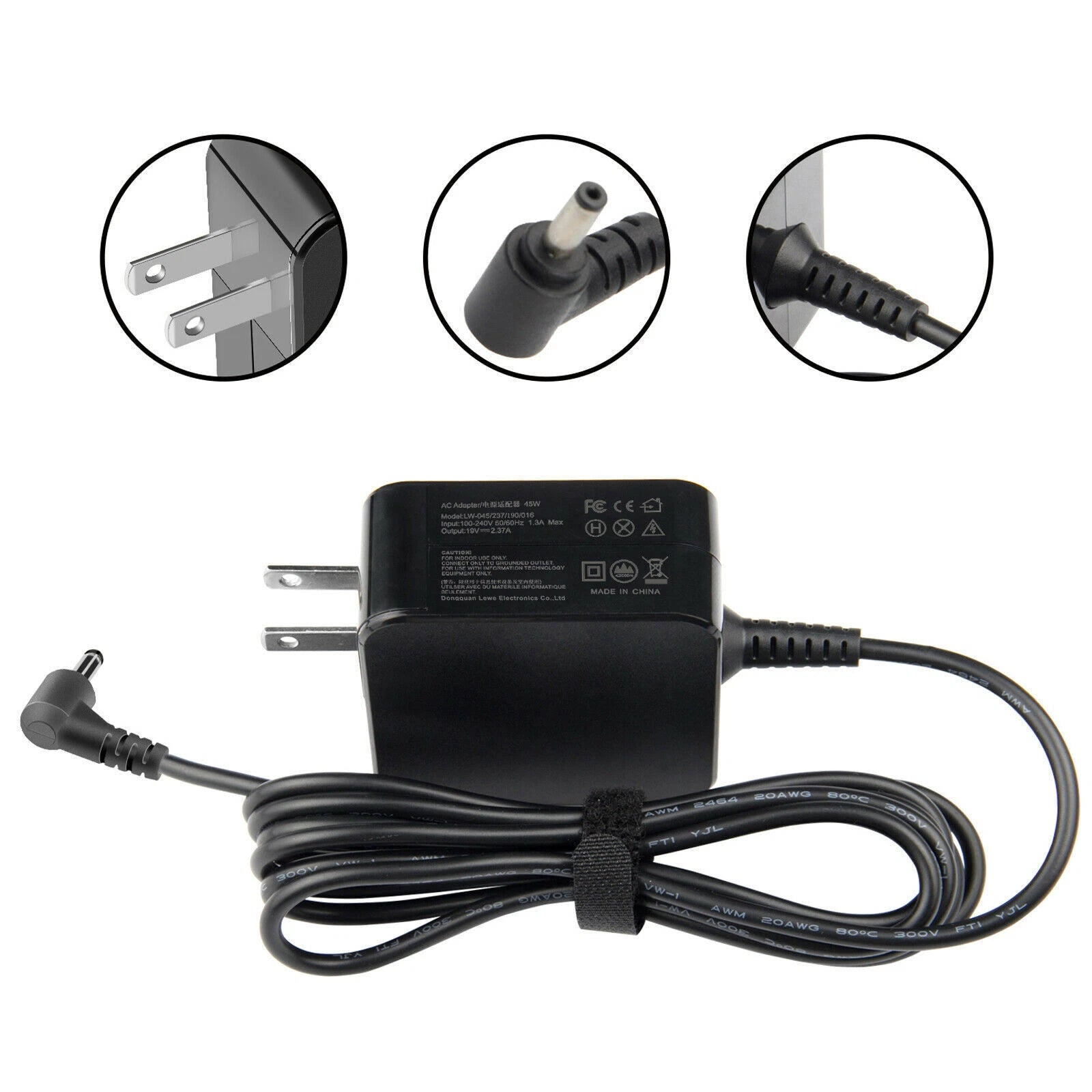 65W Adapter Power Charger For Asus Transformer Book Flip TP300L TP300LA TP300LD