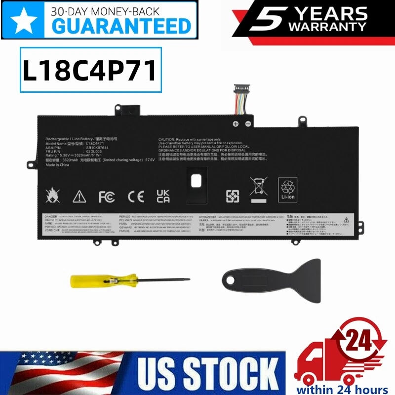Battery For Lenovo ThinkPad X1 Carbon 7th 8th Gen L18C4P71 L18L4P71 L18M4P72