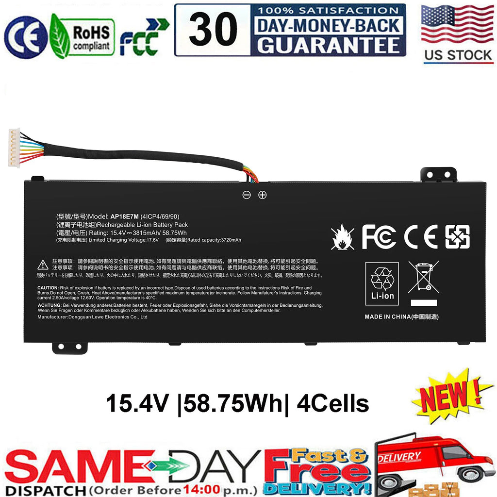 AP18E7M AP18E8M Battery For Acer Aspire 7 A715-74G Nitro 5 AN515-54 A517-51 US