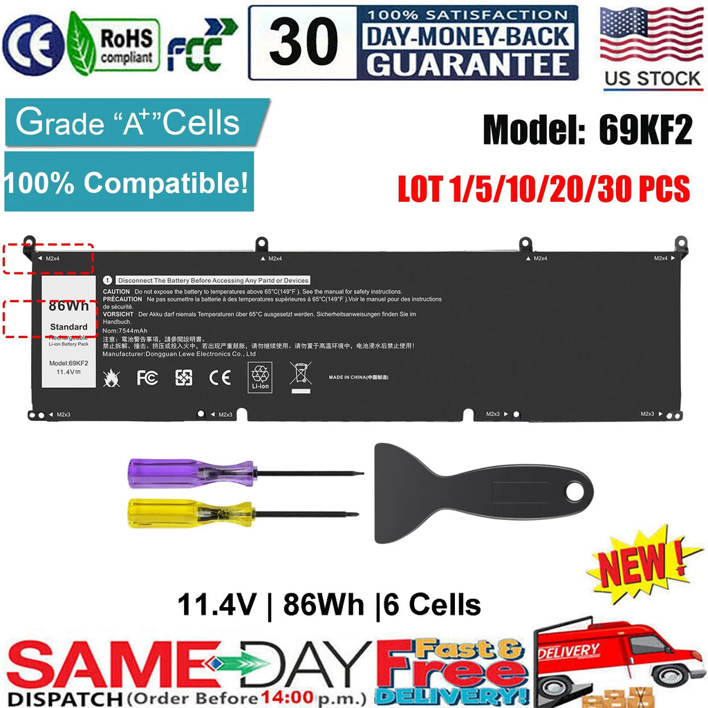 ?LOT 69KF2 Battery For Dell XPS 15 9510 9520 G15 5511 Alienware M15 M17 R3 R4 US