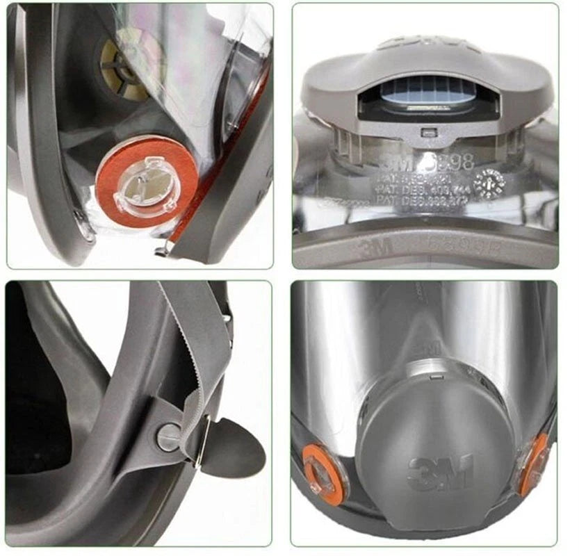 Full Face Gas Mask Facepiece Respirator For Painting Spraying 15 in 1 6800 SET