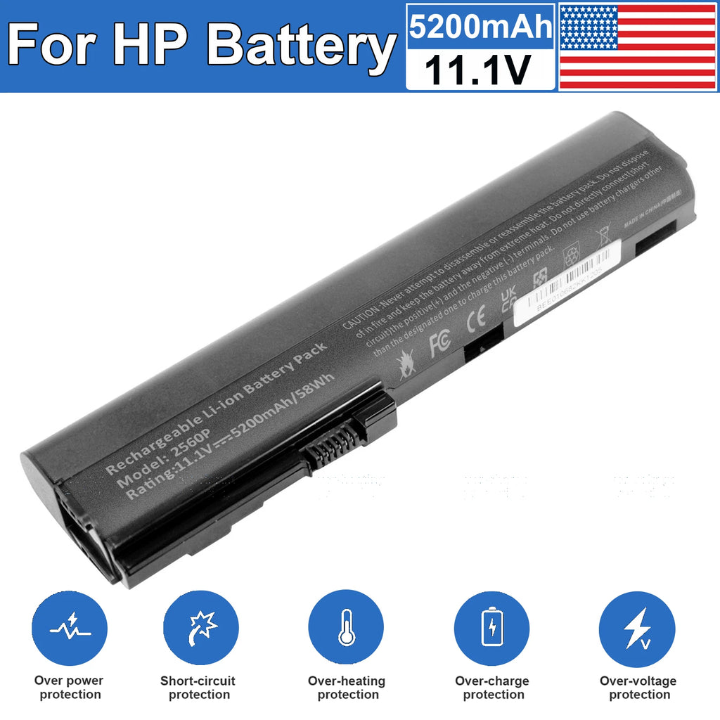 SX06 SX03 Battery for HP Elitebook 2560P 2570P SX06XL SX09 632421-001 632419-001