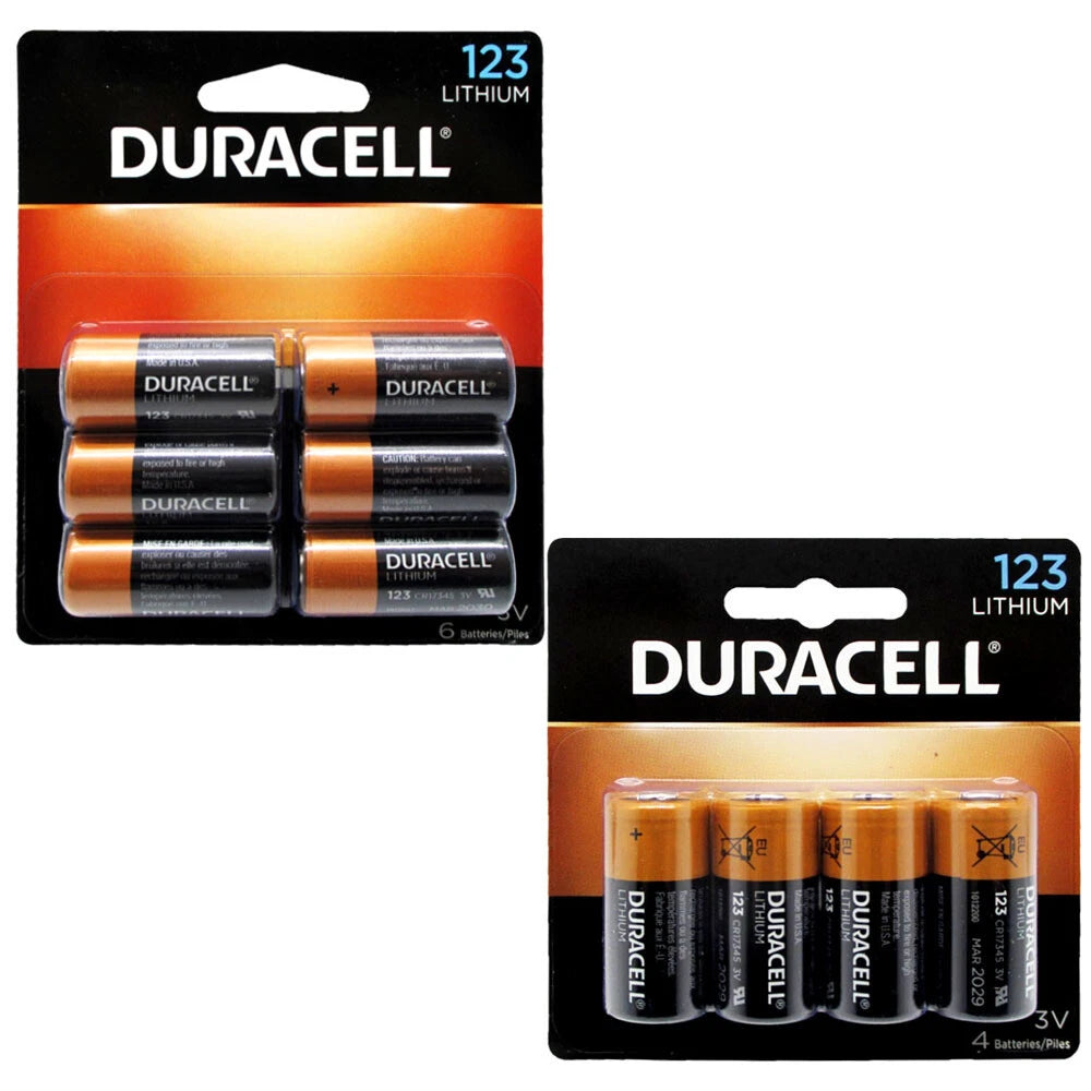 DURACELL 3 volt Lithium Photo Camera Battery 123 DL123A CR123A EL123A, 10 Pack