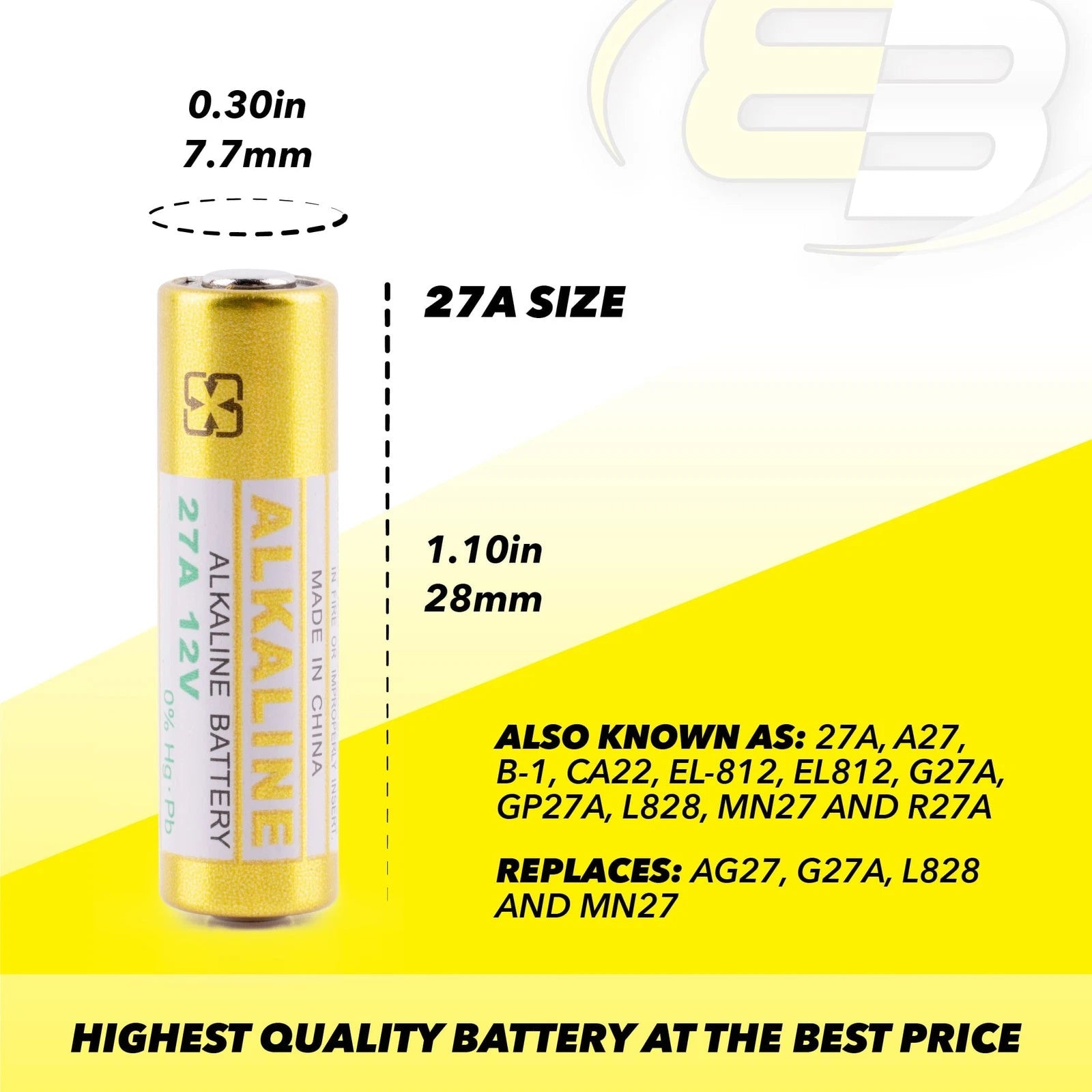 2x 5PK Exell EB-27A Alkaline 12V Battery Compatible With AG27 G27 MN27 L828