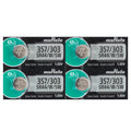 Murata 357 SR44W V357 357 SR1154W watch battery 4pcs