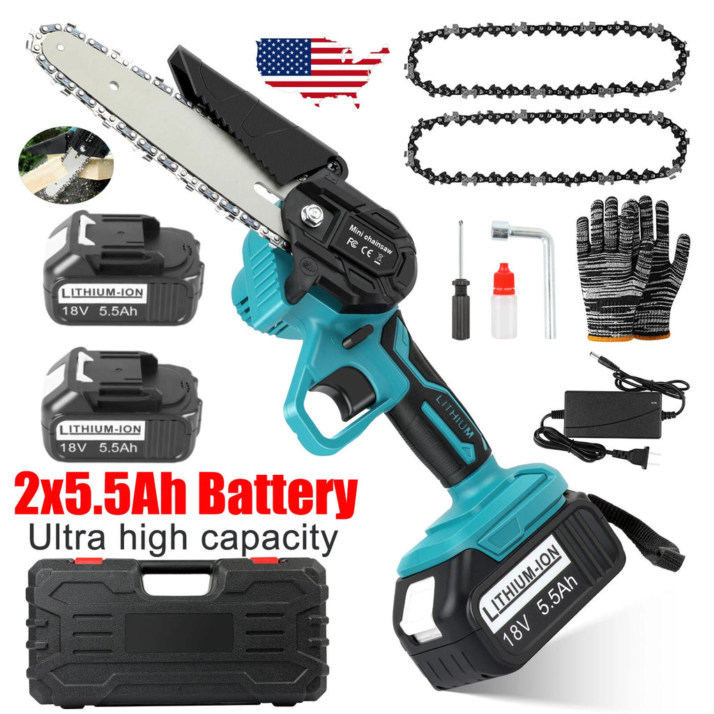 6 Inch Mini Handheld Electric Chainsaw Cordless Chain Saw Wood Cutter for Makita