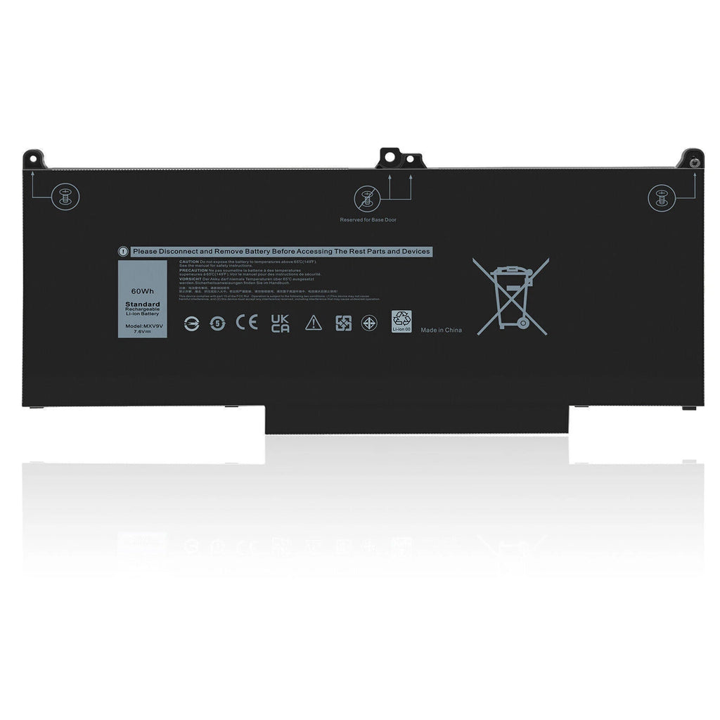 MXV9V Battery/Charger For Dell Latitude 7300 7400 5VC2M N2K62 5300 7.6V 60Wh