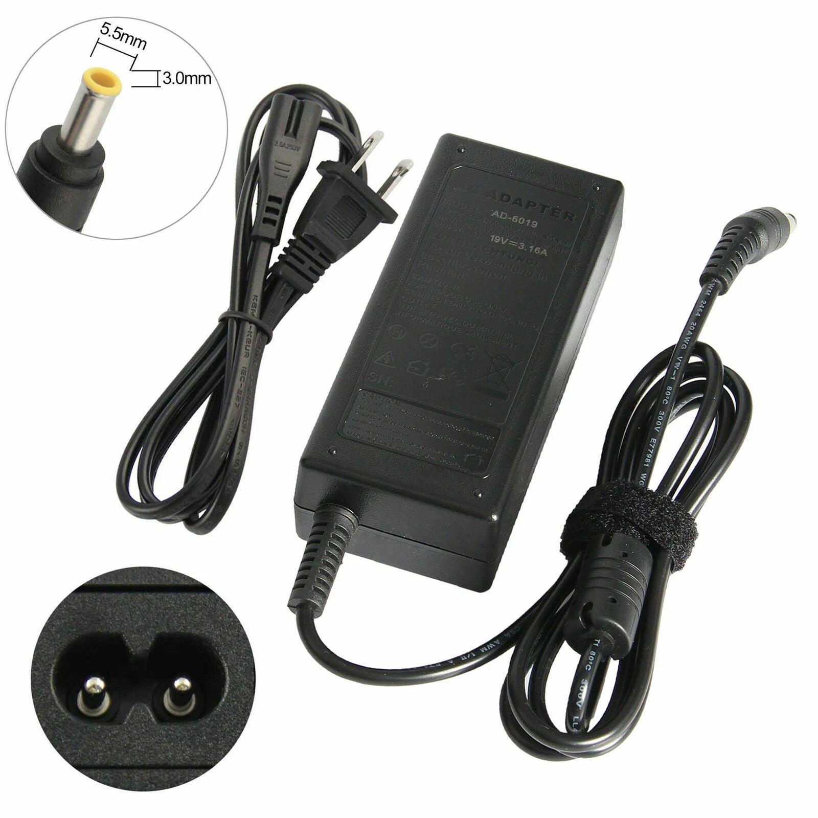 Adapter Charger For Samsung QX410-S02 QX411 NP-QX410-S02US RV511 RC512 NP-QX411