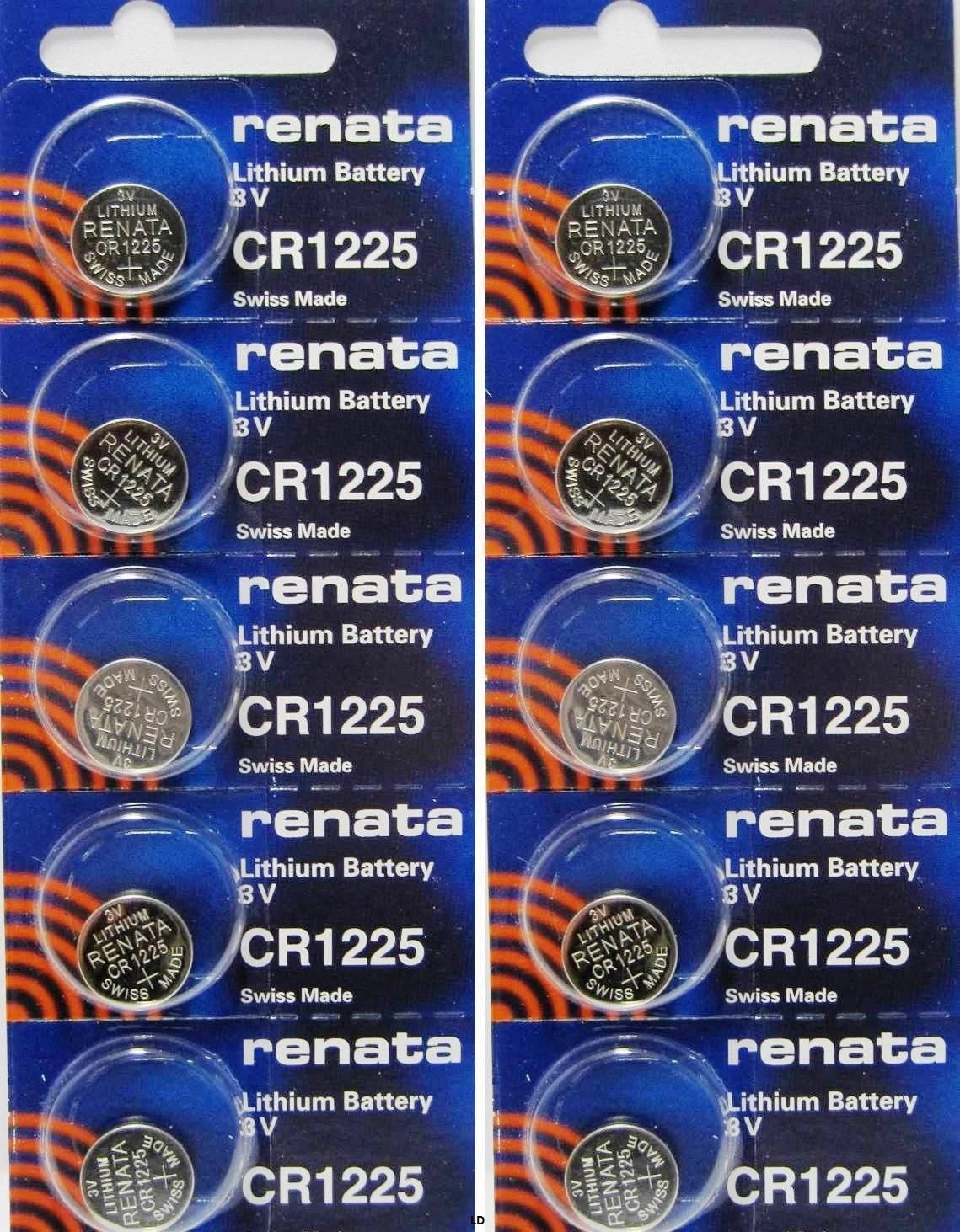 CR1225 RENATA WATCH BATTERIES (2piece) BR1225 ECR1225 New Authorized Seller