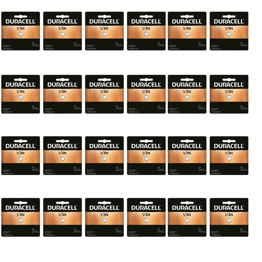 24x Duracell 1/3N, DL1/3N, CR1/3, 2L76 Photo Lithium 3V Battery