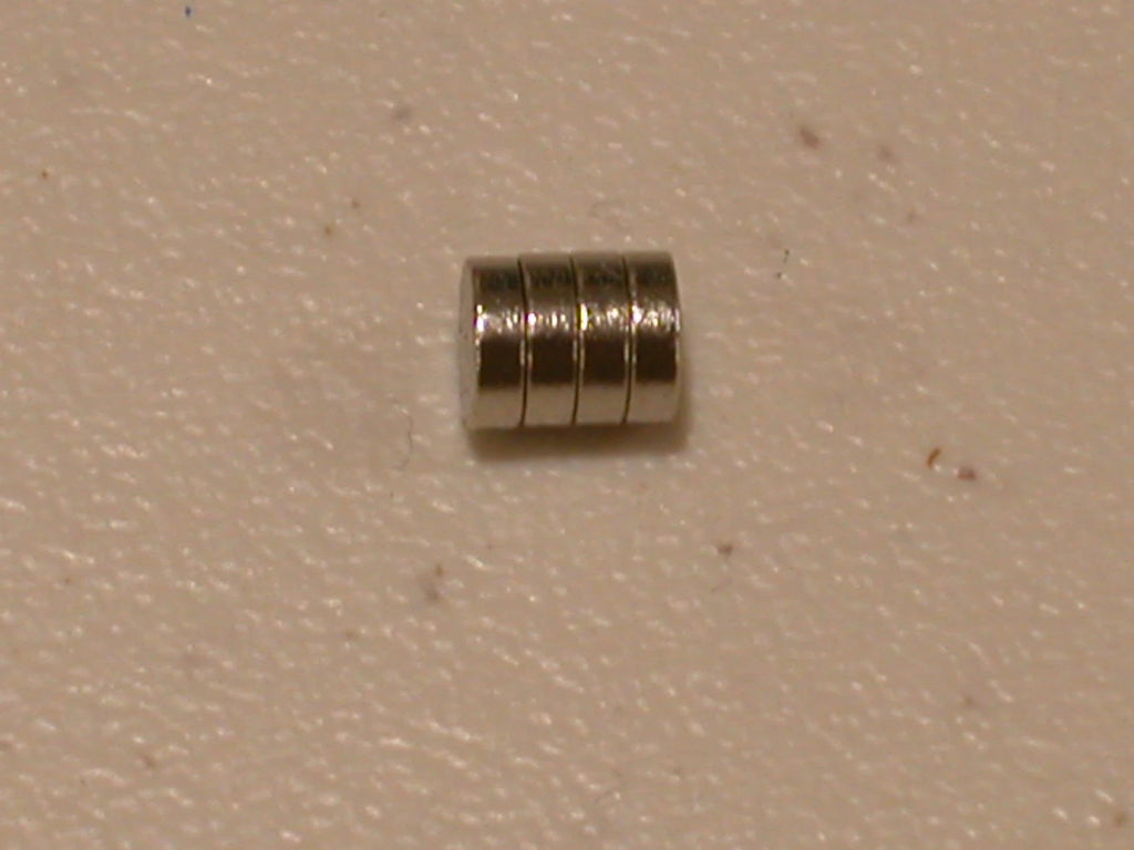 4 magnets to convert 18*650 battery flat tops to button tops 18350 14500 18350