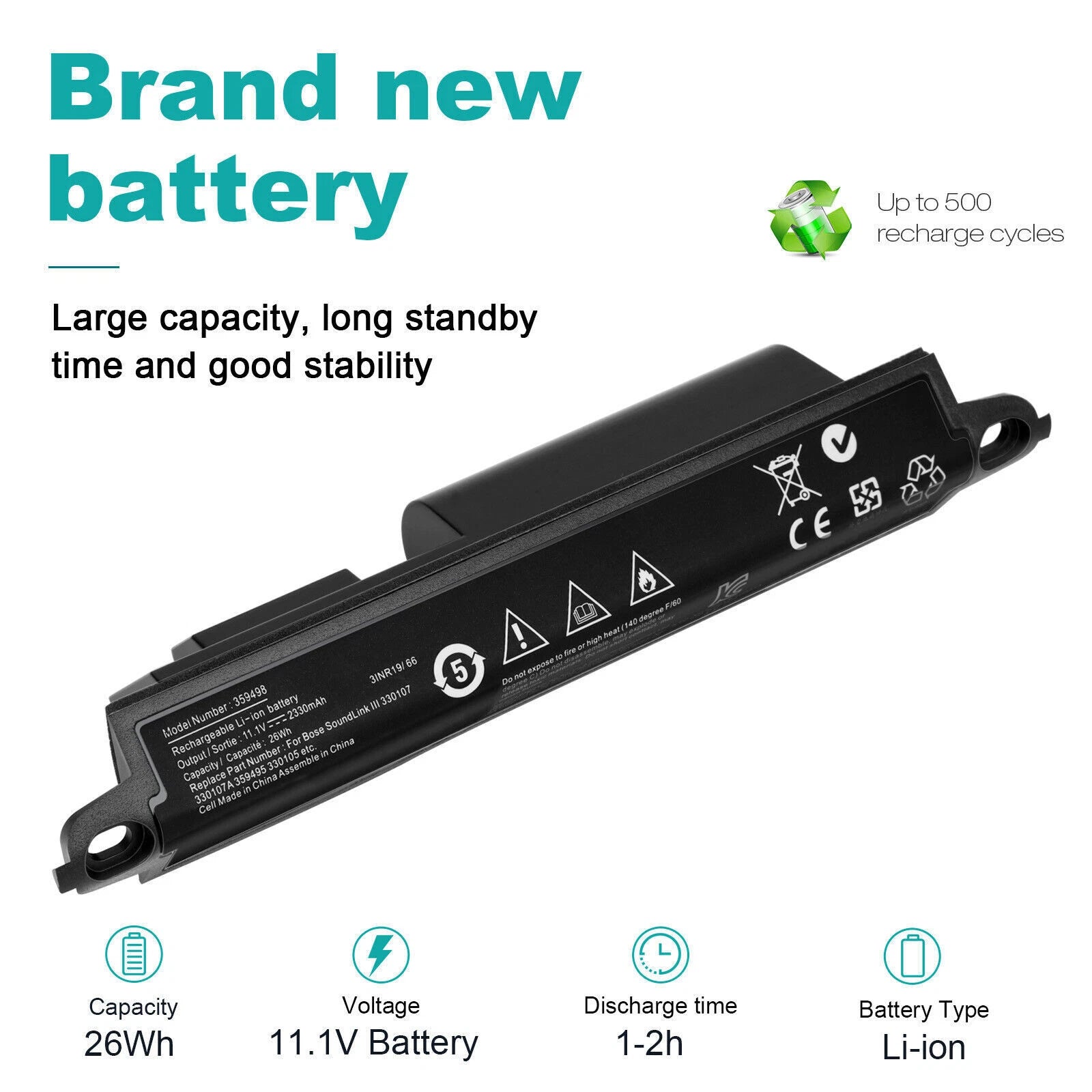Battery For Bose soundlink Bluetooth Mobile Speaker II 404600 359495 330105 US