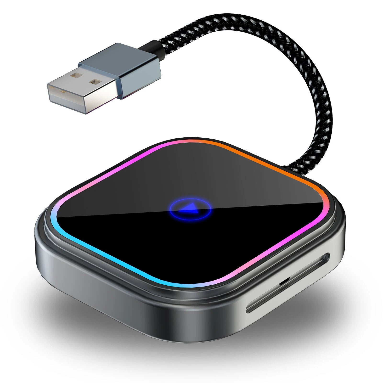 LED status bar Wireless Apple CarPlay Adapter for wired CarPlay and Android Auto