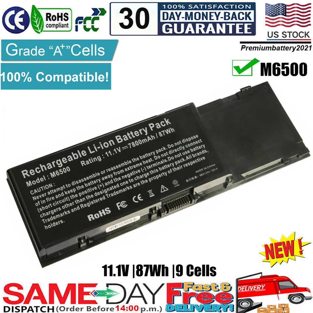 NEW 8M039 Battery For Dell Precision M6400 M6500 Laptop F678F KR854 90WH p