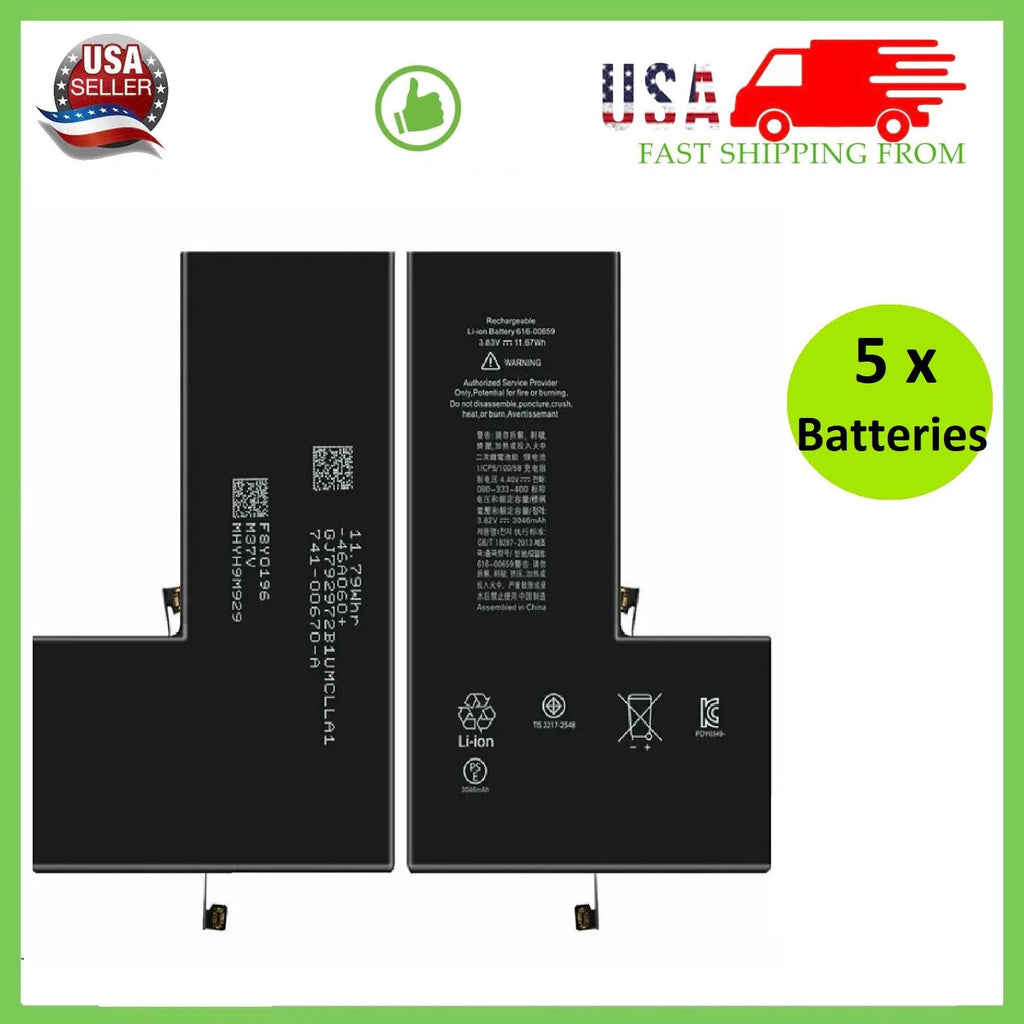Premium Quality Replacement Battery For iPhone 5 6S 7 8 11 12 13 XR XS LOT (5x)