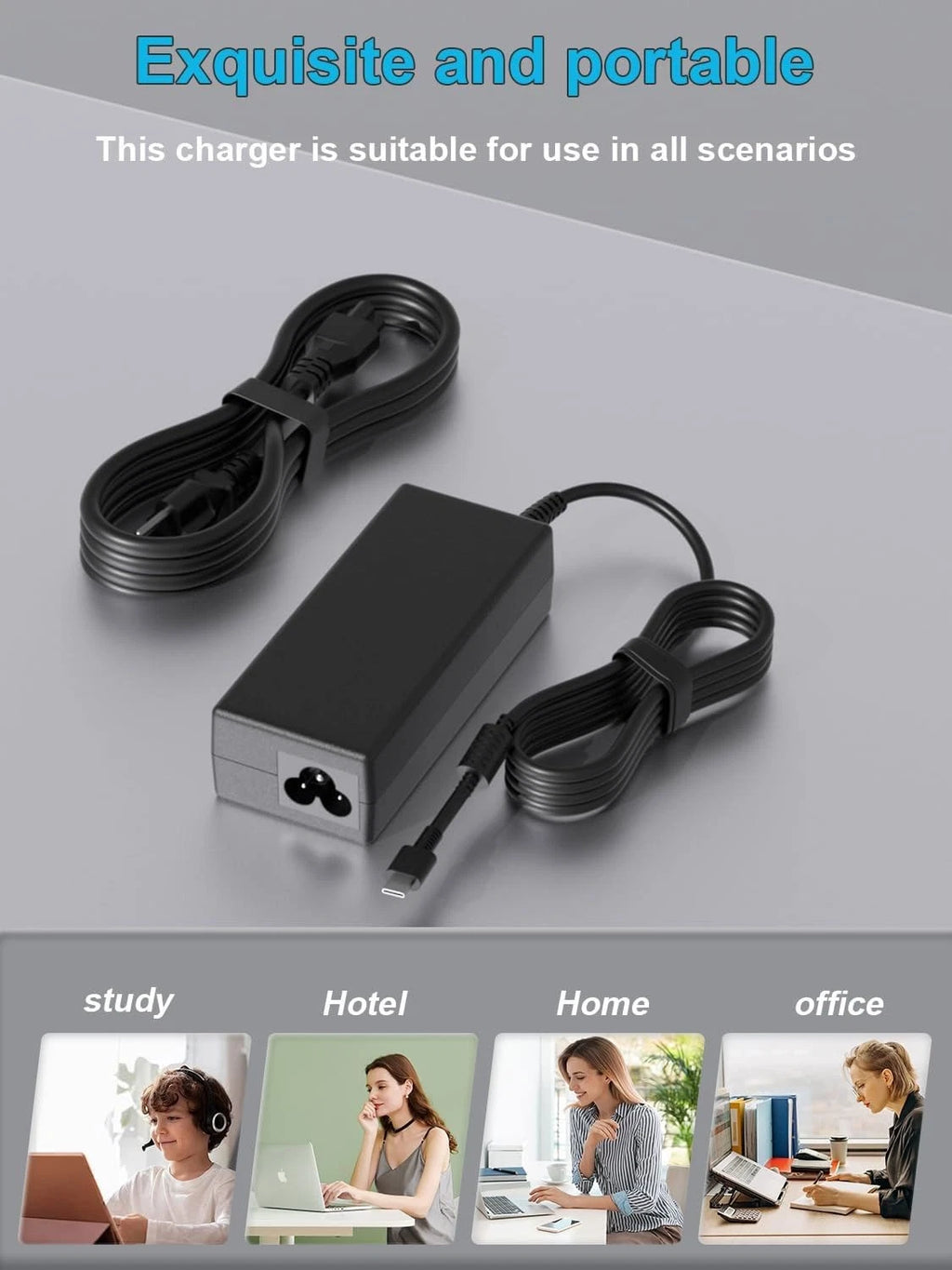 65W USB-C Adapter Charger for NOCO Boost X GBX45 GBX55 GBX75 GBX155 Jump Starter