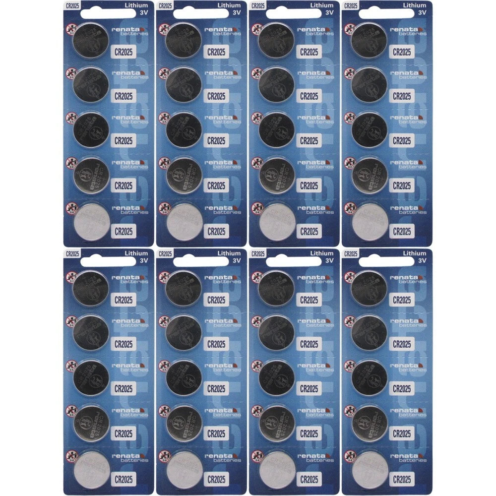 40 Pcs 3.0 Volt CR-2025 Battery for Some Dive Computers By Renata